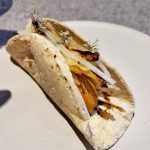 Butter beans taco, peanut sauce